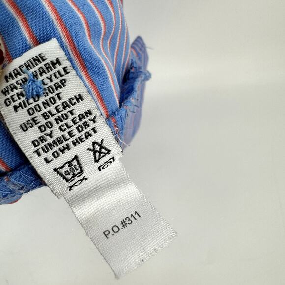 Straight Down Polo Shirt Mens Small Nicklaus Design Performance Blue Stripe Golf - Picture 8 of 9